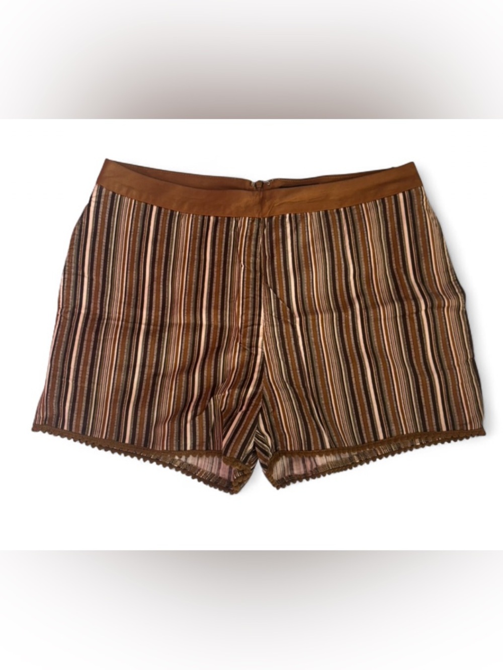 Very J Striped Brown Multicolor Women’s Shorts